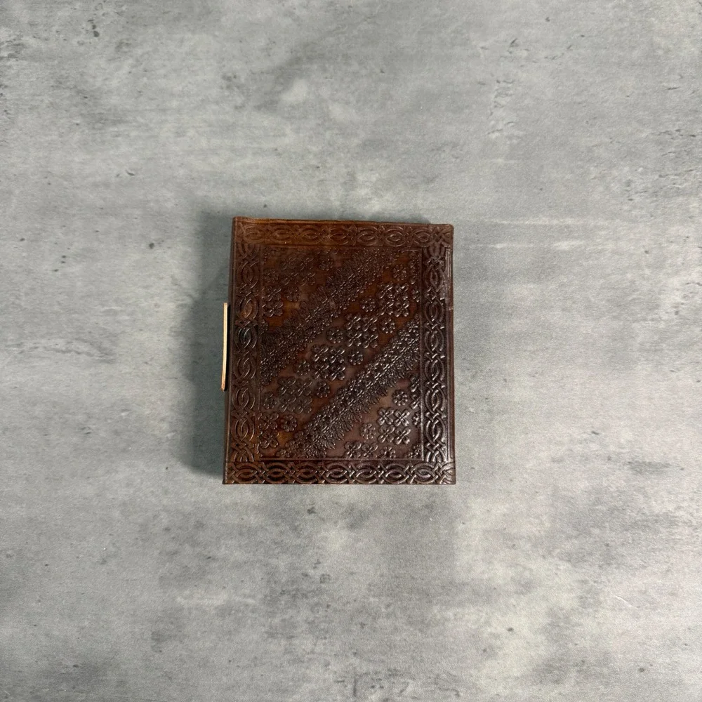 Denver Leather‎ Journal Unisex Small Brown Tree of Life Clasp Diary Notebook